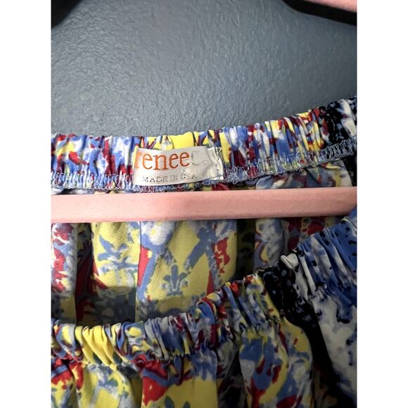 Renee C. Made in USA Off the Shoulder Multicolor Summer Boho Top Womens Small - Picture 6 of 8